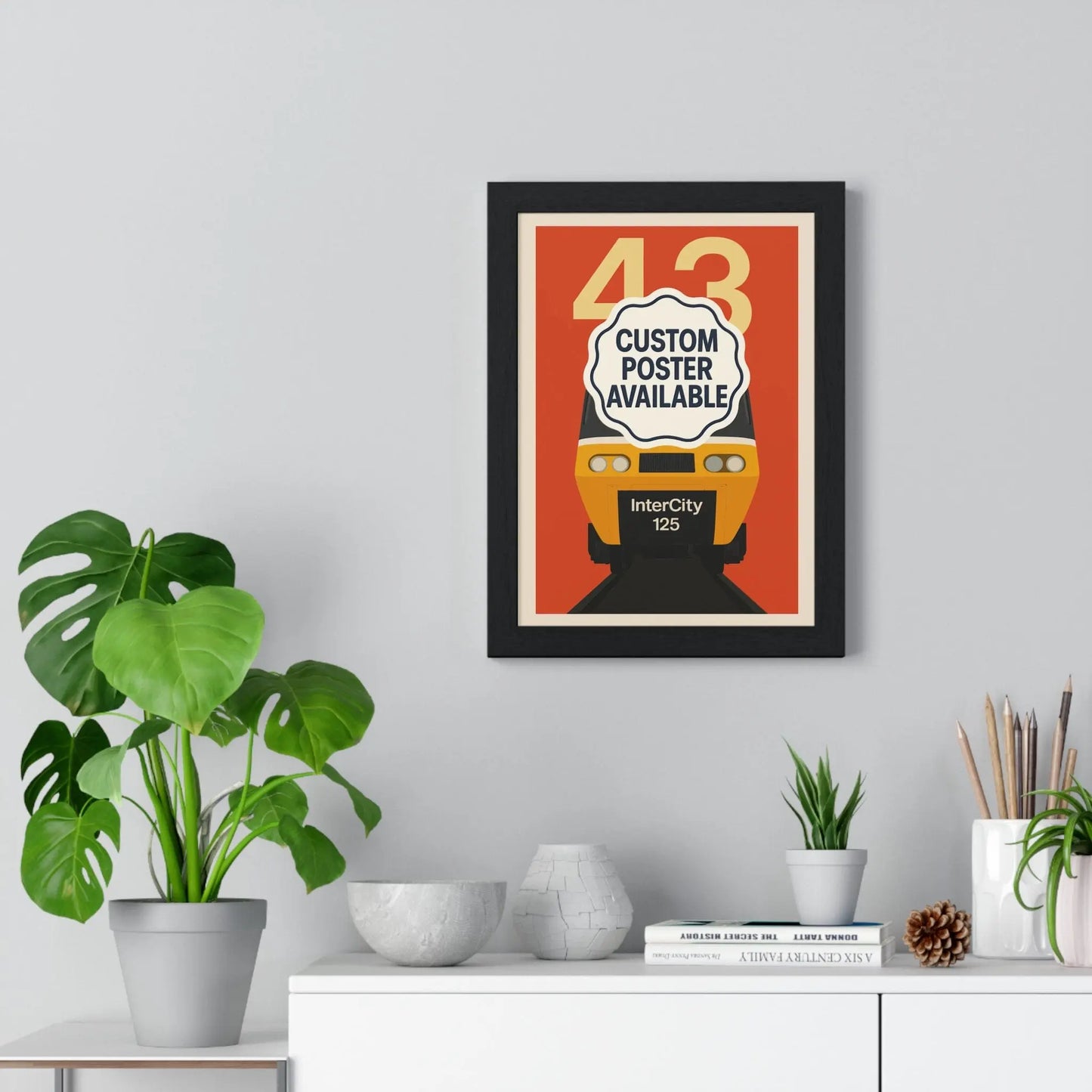 Iconic Train Custom Vector Train Poster – Personalised Railway Wall Art Print Poster Kingz