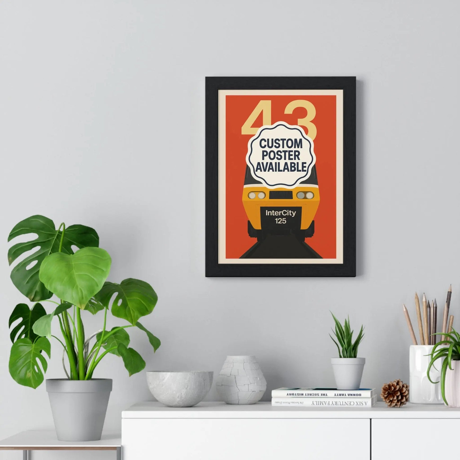 Iconic Train Custom Vector Train Poster – Personalised Railway Wall Art Print Poster Kingz