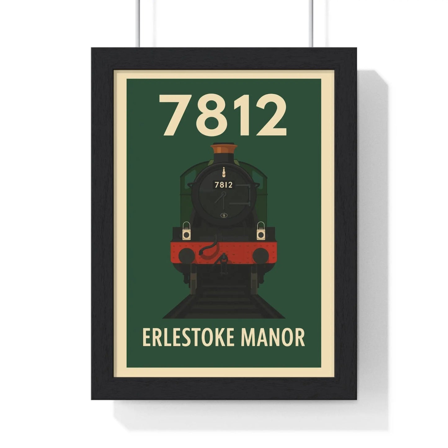 Iconic Train Erlestoke Manor 7812 Steam Train Poster – Classic British Rail Wall Art Poster Kingz