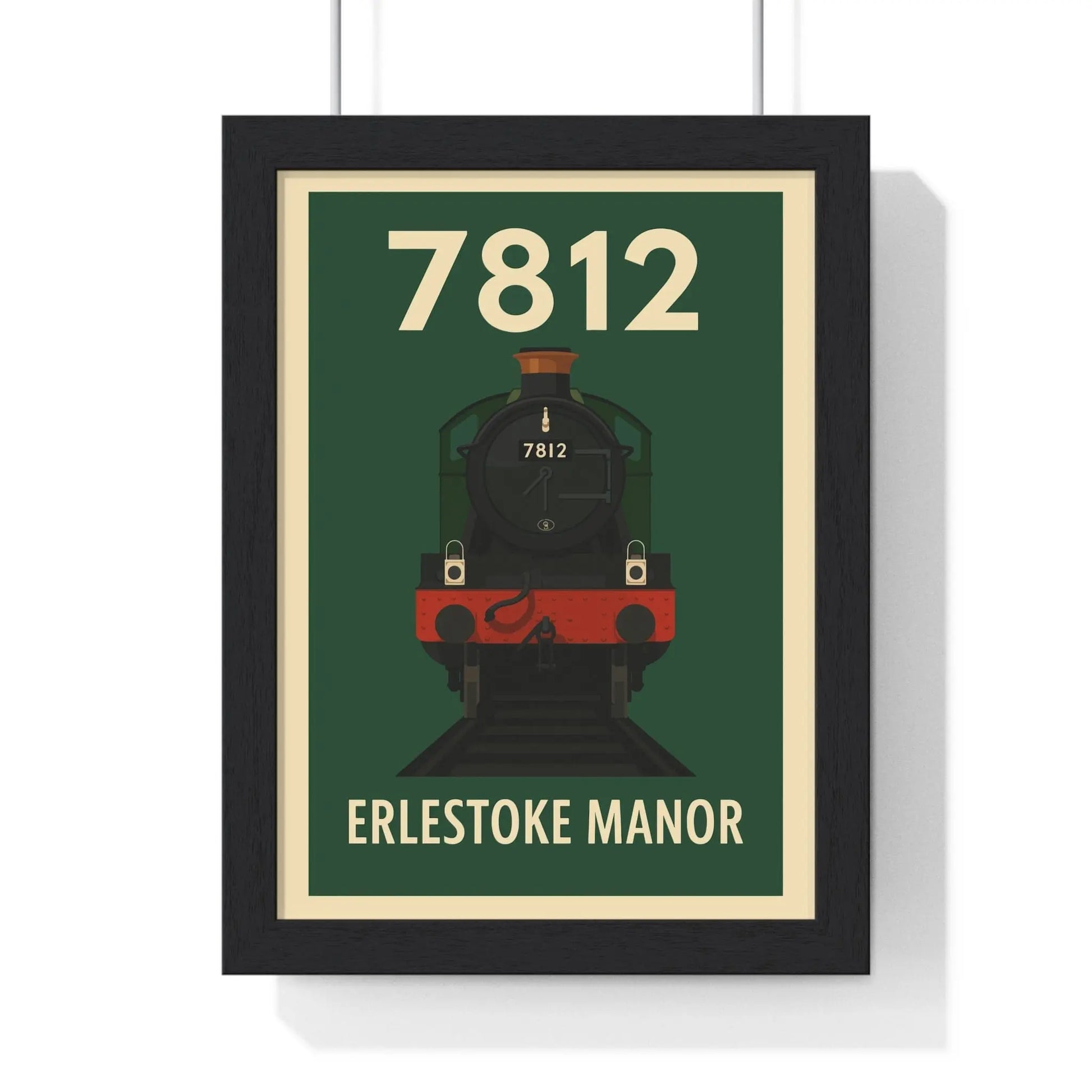 Iconic Train Erlestoke Manor 7812 Steam Train Poster – Classic British Rail Wall Art Poster Kingz