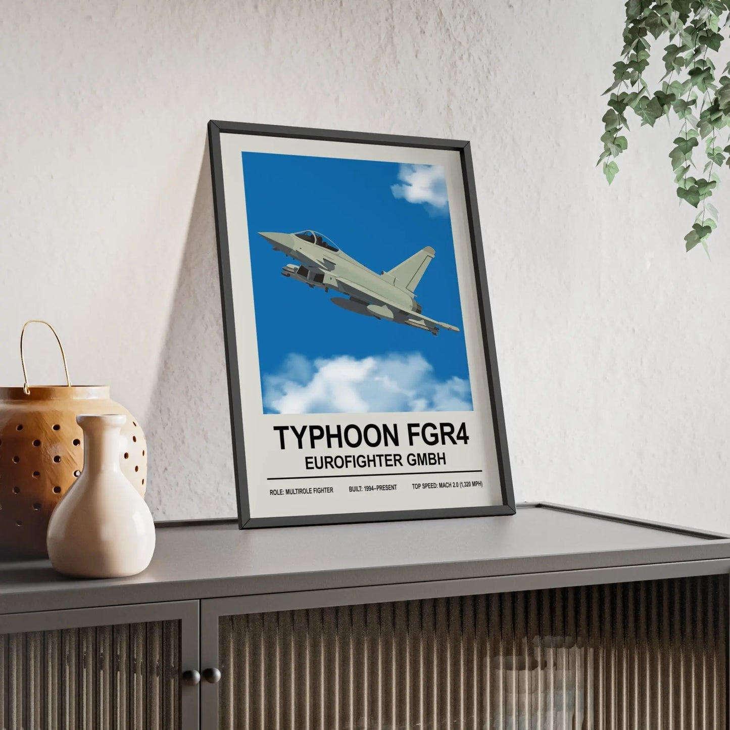 Iconic Train Eurofighter Typhoon FGR4 Poster | Modern Fighter Jet Print Poster Kingz