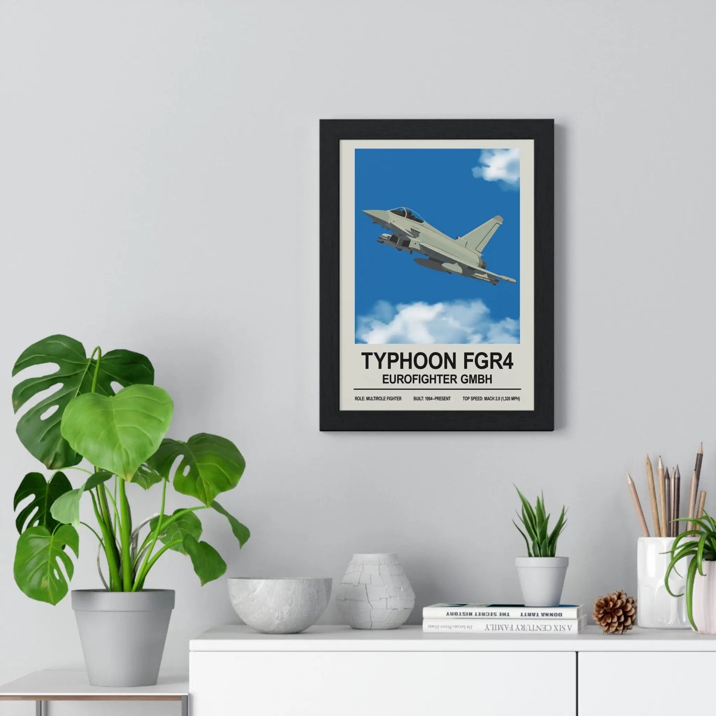 Iconic Train Eurofighter Typhoon FGR4 Poster | Modern Fighter Jet Print Poster Kingz