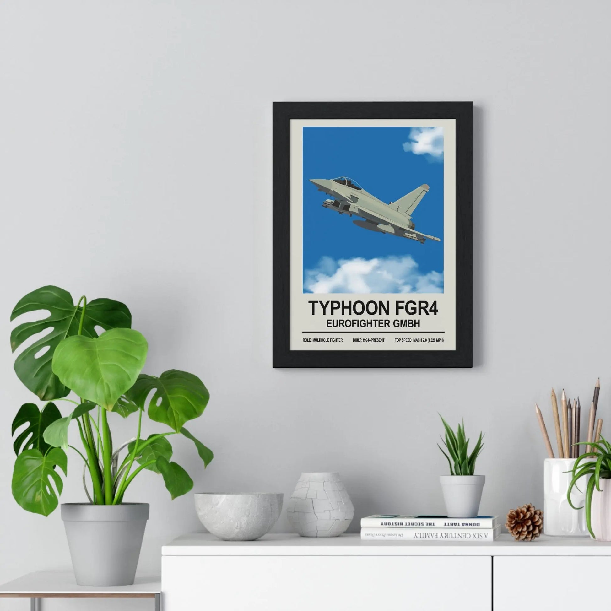 Iconic Train Eurofighter Typhoon FGR4 Poster | Modern Fighter Jet Print Poster Kingz