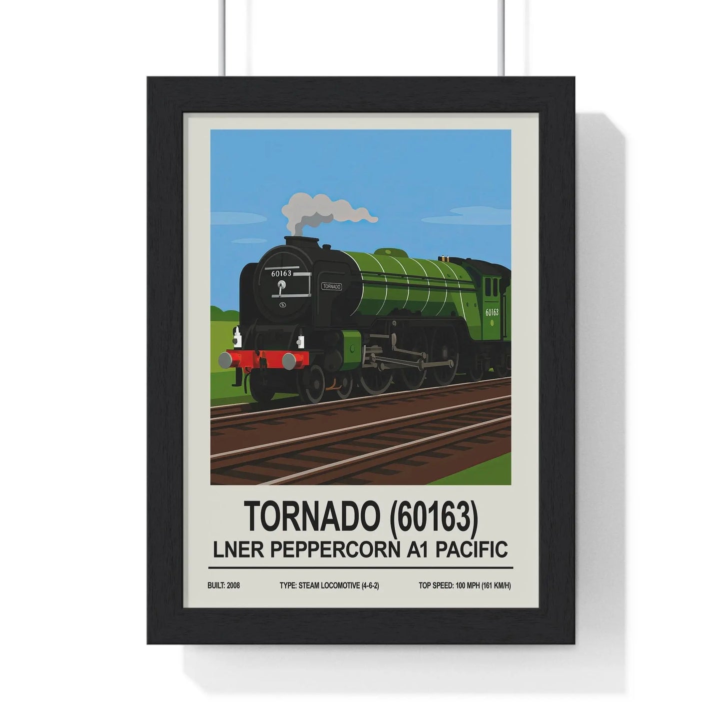 Iconic Train Tornado 60163 Poster | LNER Peppercorn A1 Pacific Steam Locomotive Wall Art Poster Kingz