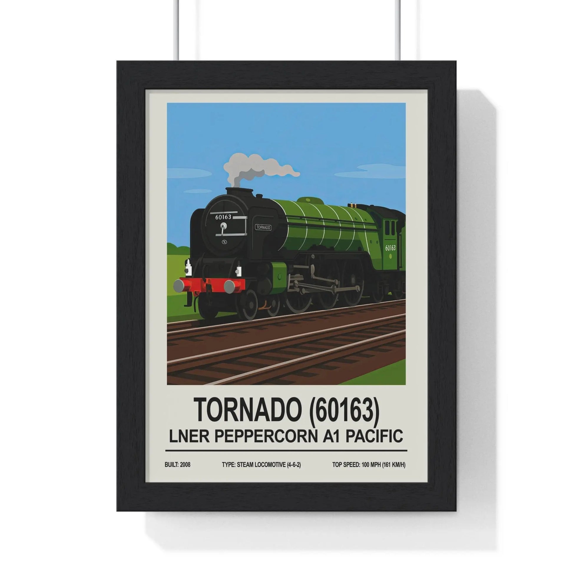 Iconic Train Tornado 60163 Poster | LNER Peppercorn A1 Pacific Steam Locomotive Wall Art Poster Kingz