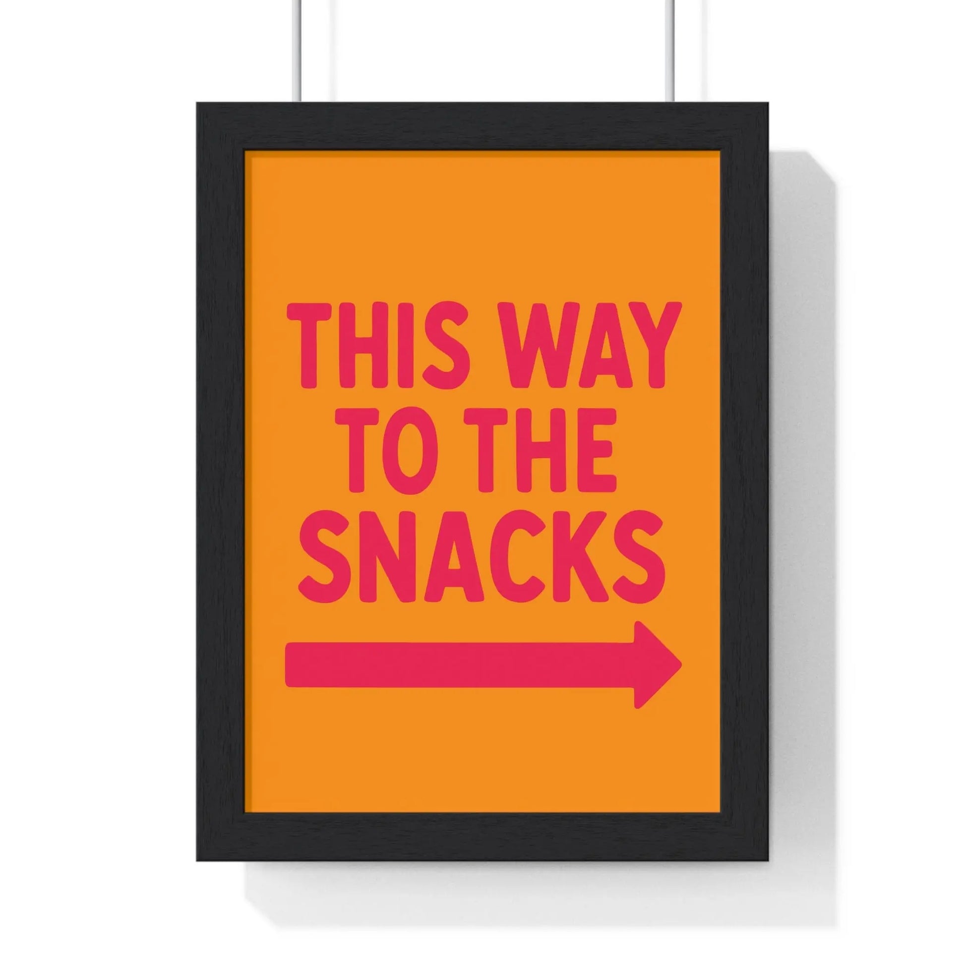 Funny snack print with “This Way to the Snacks” text