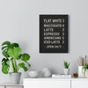 Kitchen Chalkboard Coffee Menu Poster – Kitchen Wall Art Poster Kingz