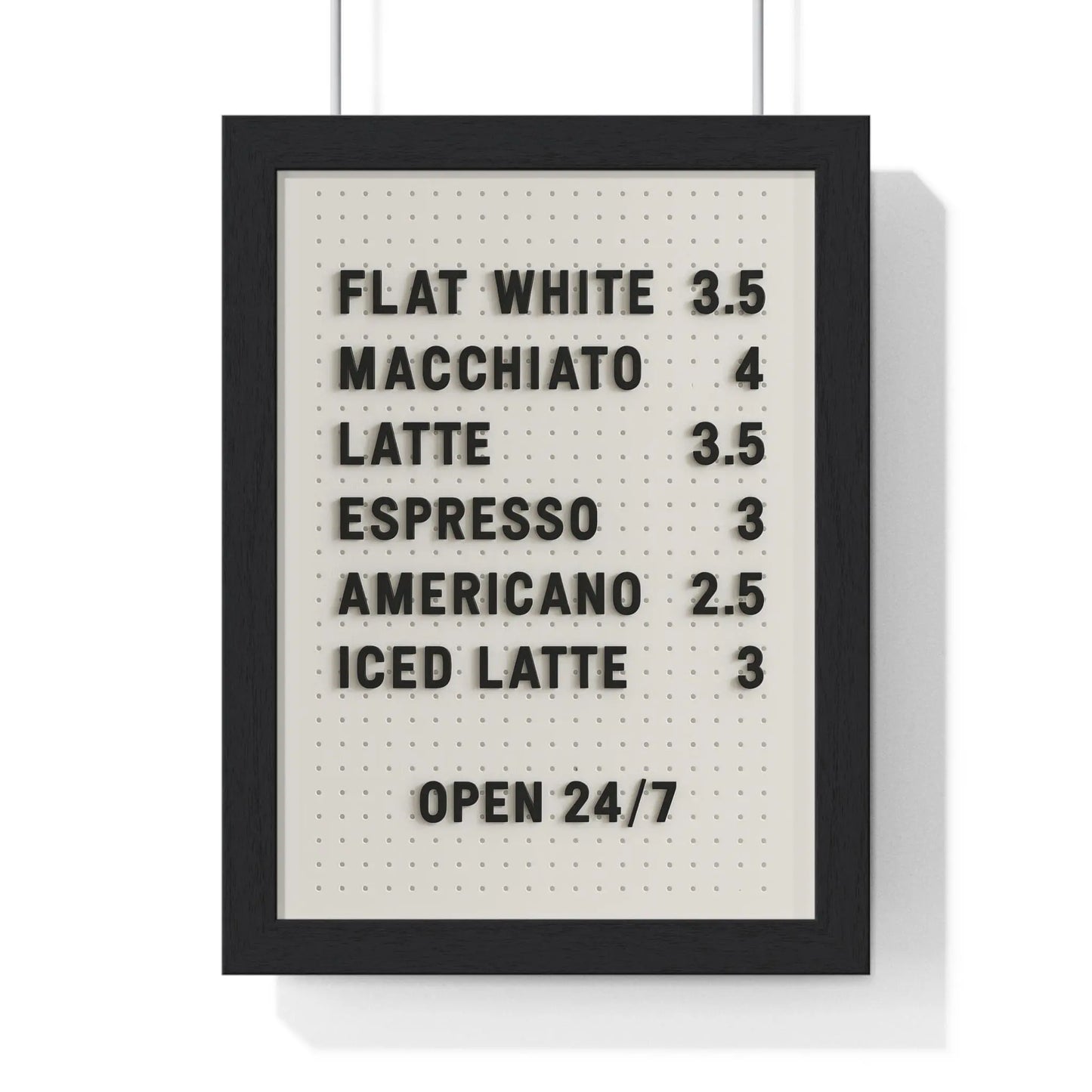 Kitchen Coffee Menu Wall Art – Minimalist Kitchen Poster Poster Kingz