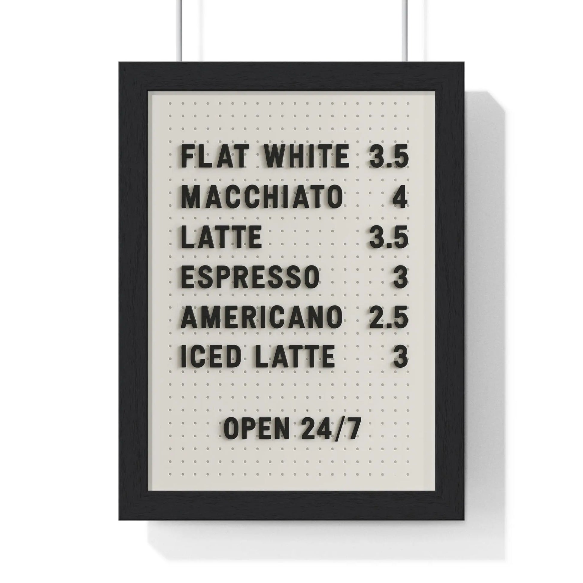 Kitchen Coffee Menu Wall Art – Minimalist Kitchen Poster Poster Kingz