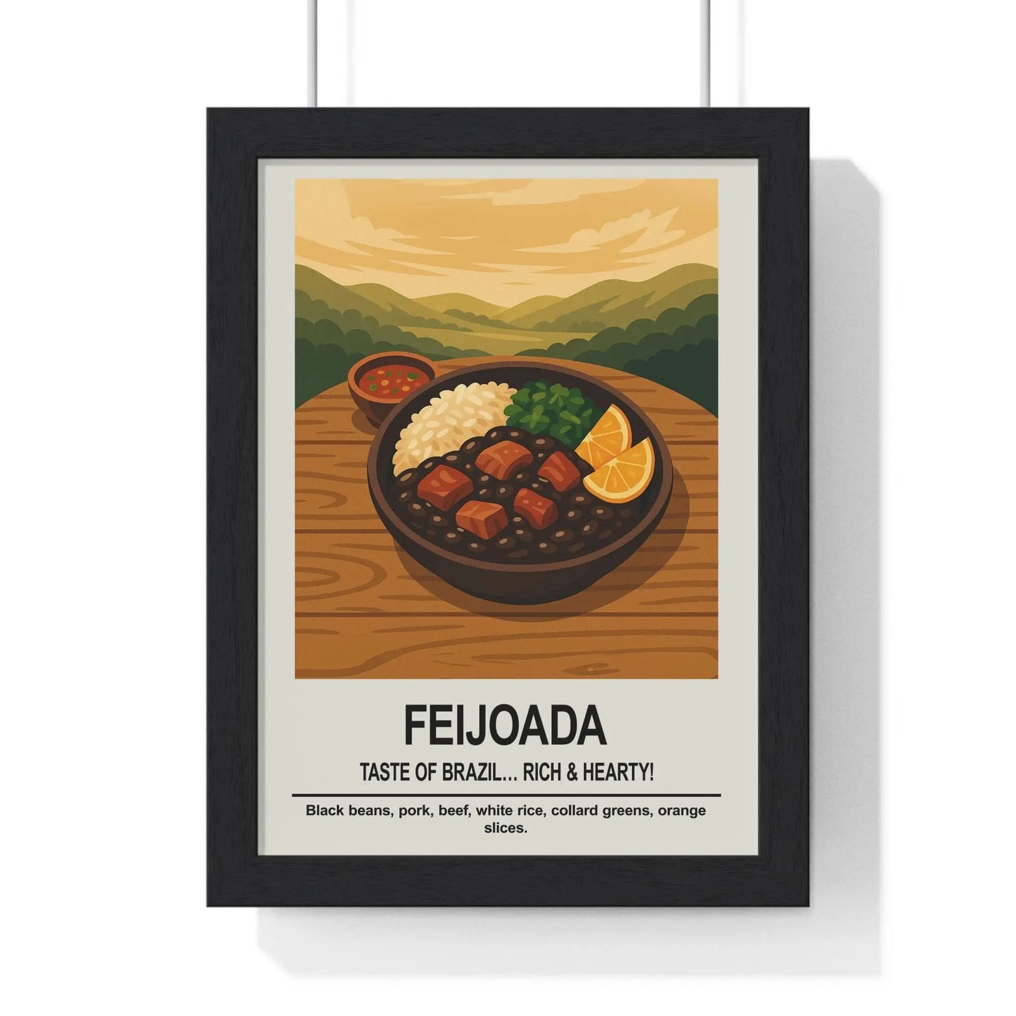 Kitchen Feijoada Kitchen Wall Art – Brazilian Food Poster Print Poster Kingz