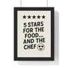 Kitchen Funny Kitchen Wall Art – 5 Star Food & Chef Print Poster Kingz
