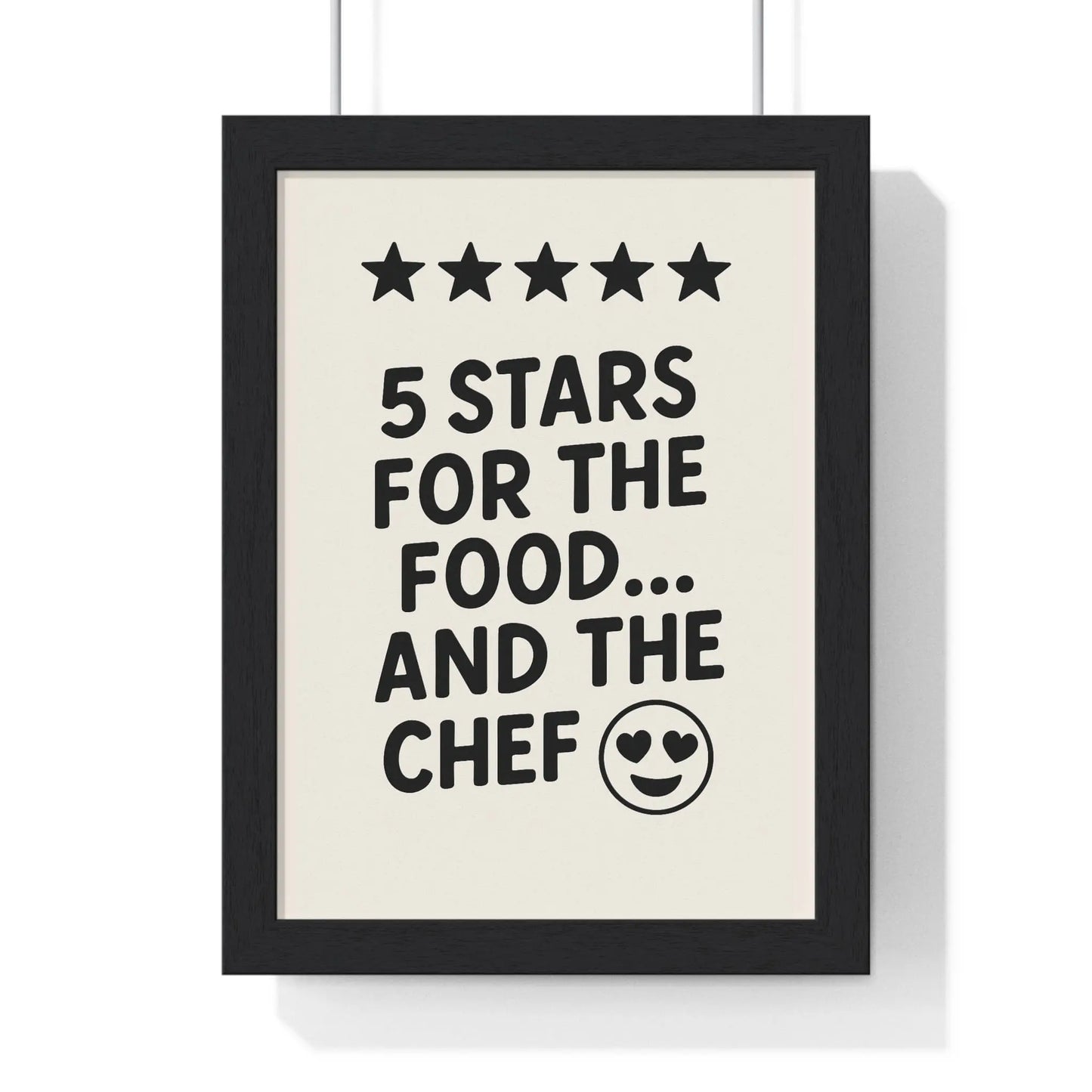 Kitchen Funny Kitchen Wall Art – 5 Star Food & Chef Print Poster Kingz