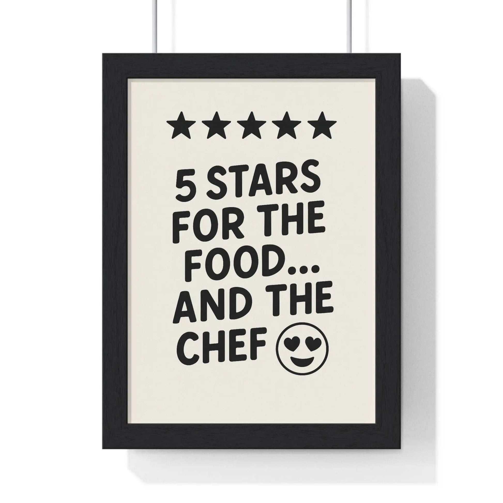 Kitchen Funny Kitchen Wall Art – 5 Star Food & Chef Print Poster Kingz