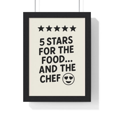 Kitchen Funny Kitchen Wall Art – 5 Star Food & Chef Print Poster Kingz