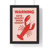 Funny lobster print with “Snappy When Hungry” text