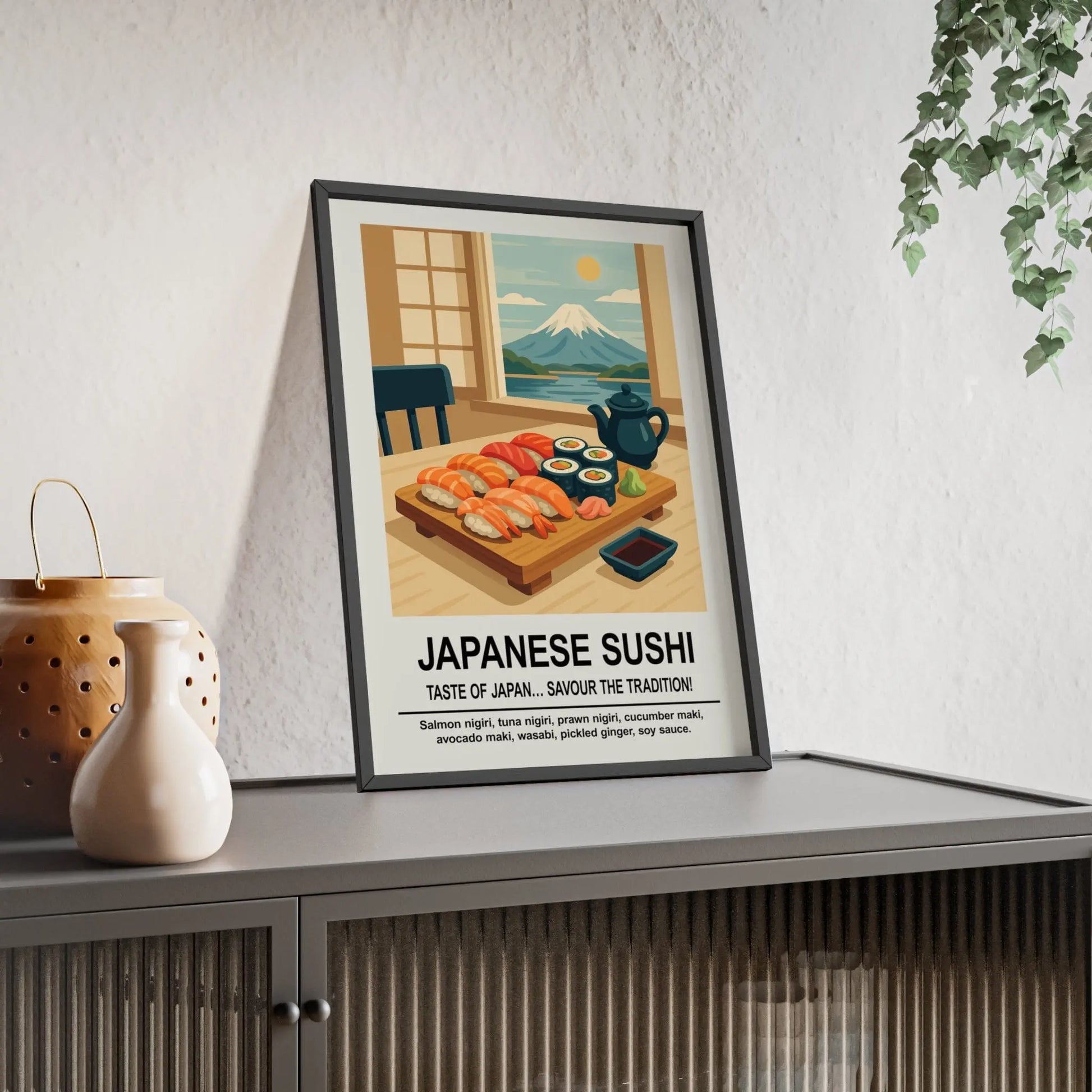 Kitchen Japanese Sushi Kitchen Wall Art – Japanese Food Poster Print Poster Kingz