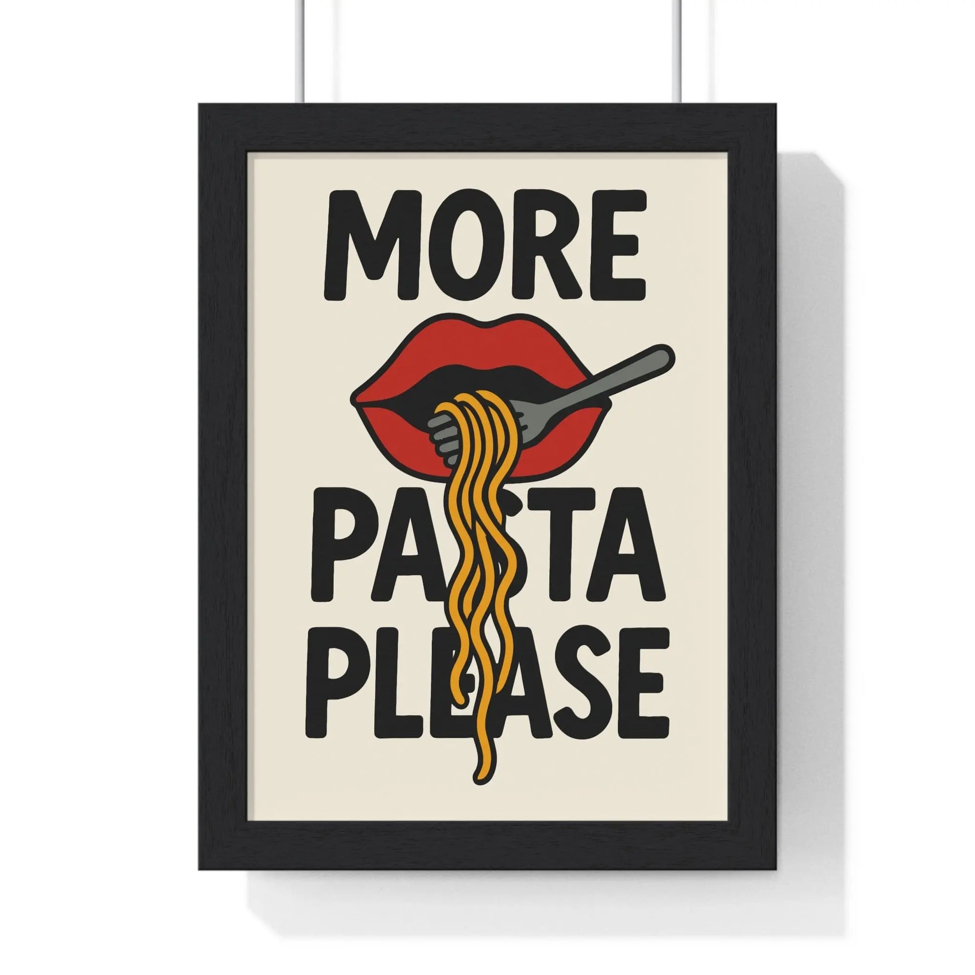 Kitchen More Pasta Please Poster – Bold Funny Kitchen Wall Art Poster Kingz