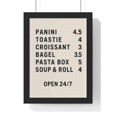 Kitchen Retro Food Menu Poster – Kitchen Wall Art Poster Kingz