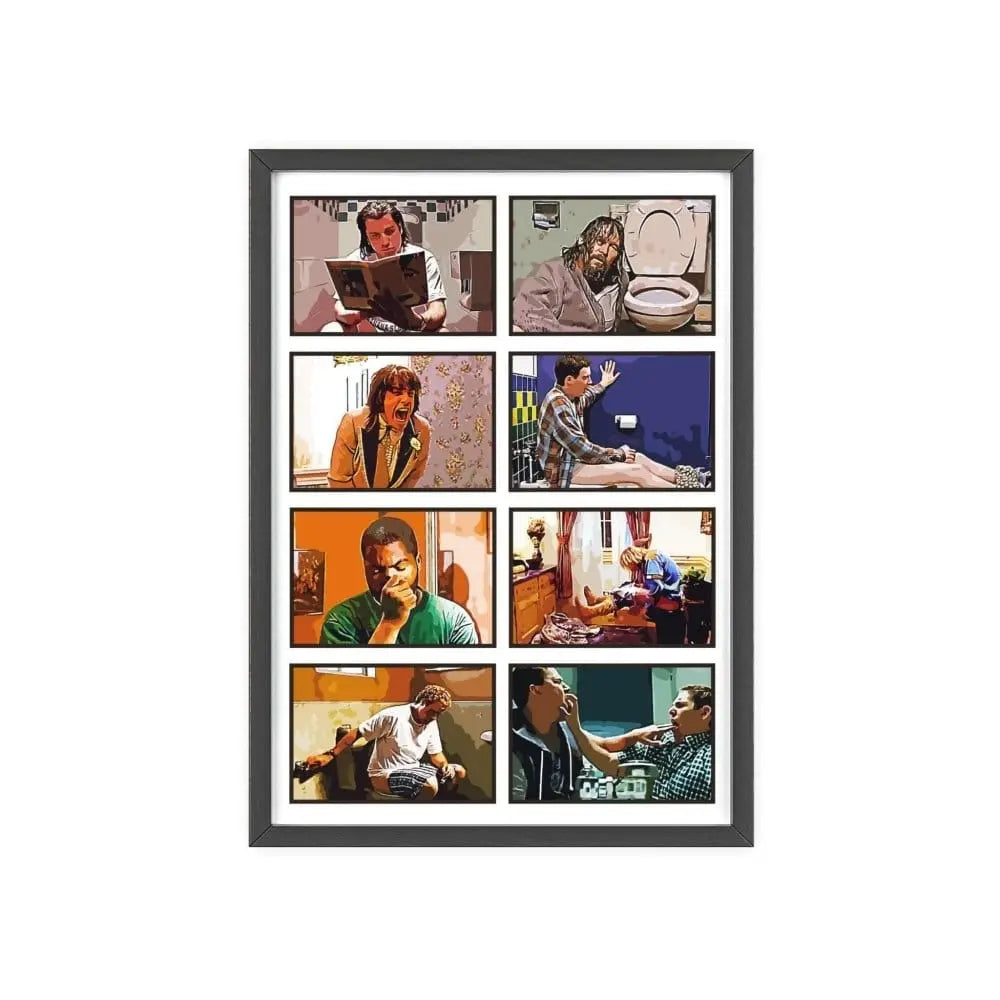 Movie Poster Funny Bathroom Art Movie Poster – Quirky and Humorous Wall Decor Poster Kingz
