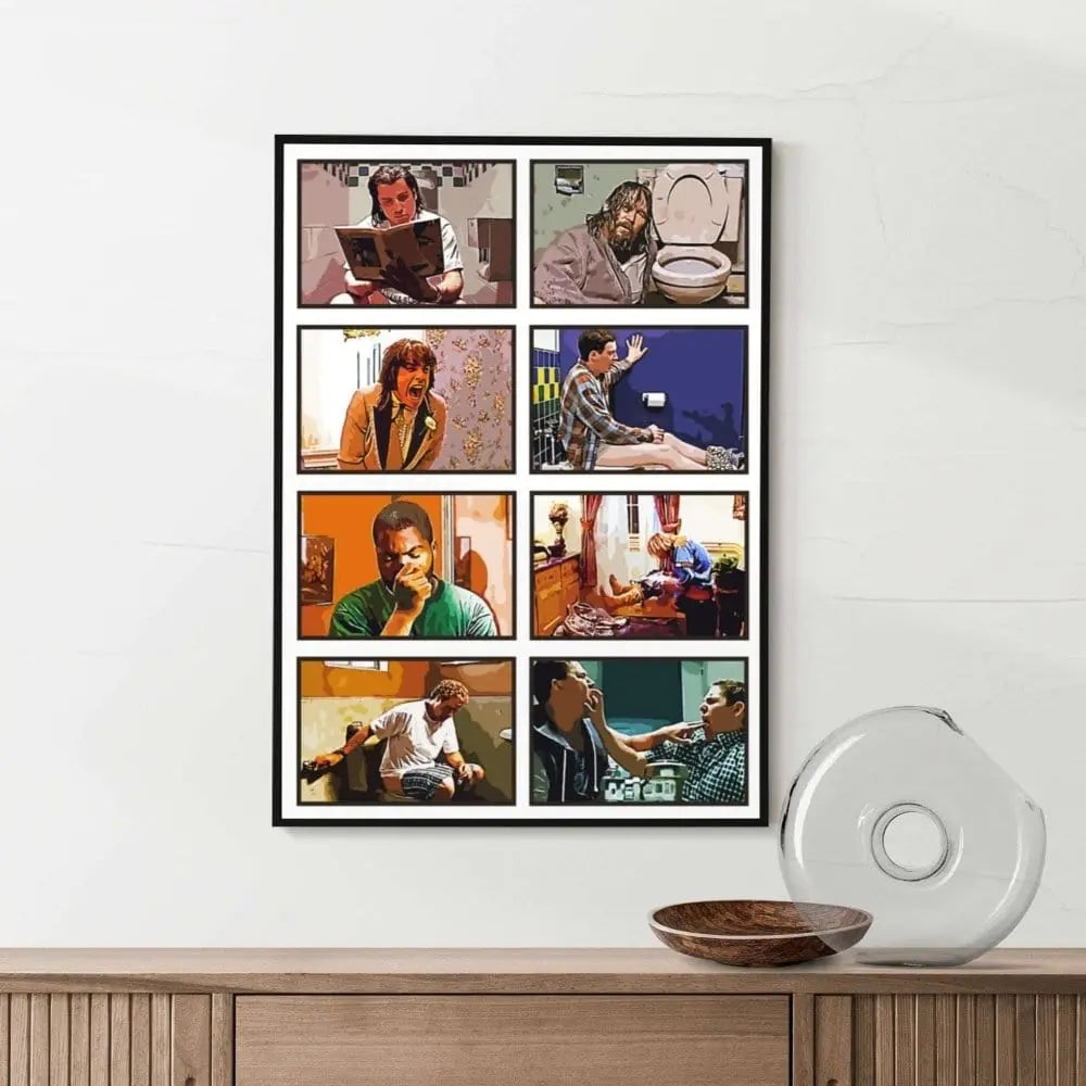 Movie Poster Funny Bathroom Art Movie Poster – Quirky and Humorous Wall Decor Poster Kingz