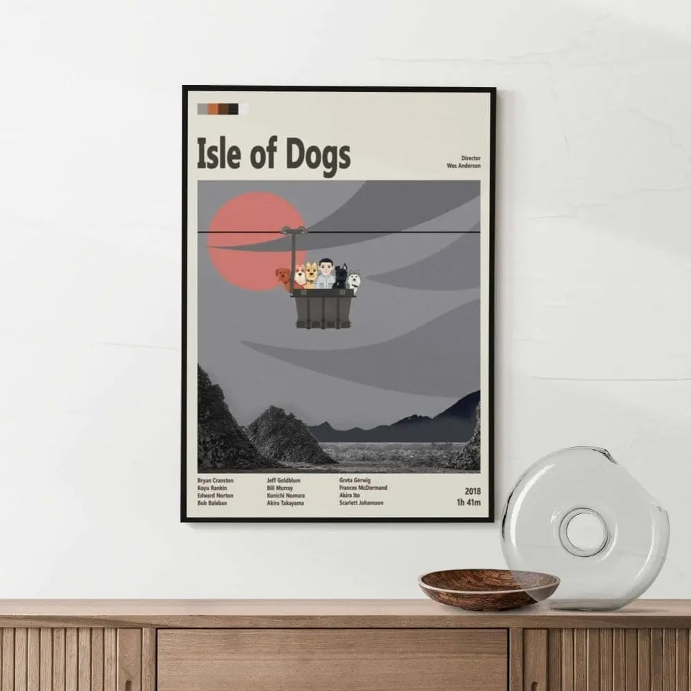 Movie Poster Isle of Dogs Movie Poster – Wes Anderson's Stop-Motion Masterpiece Art Print Poster Kingz