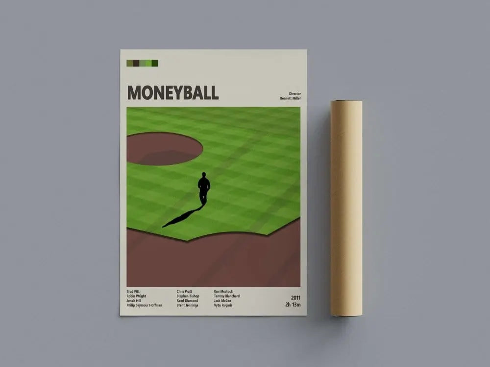 Movie Poster Moneyball Movie Poster – Inspiring Sports Drama Art Print Poster Kingz