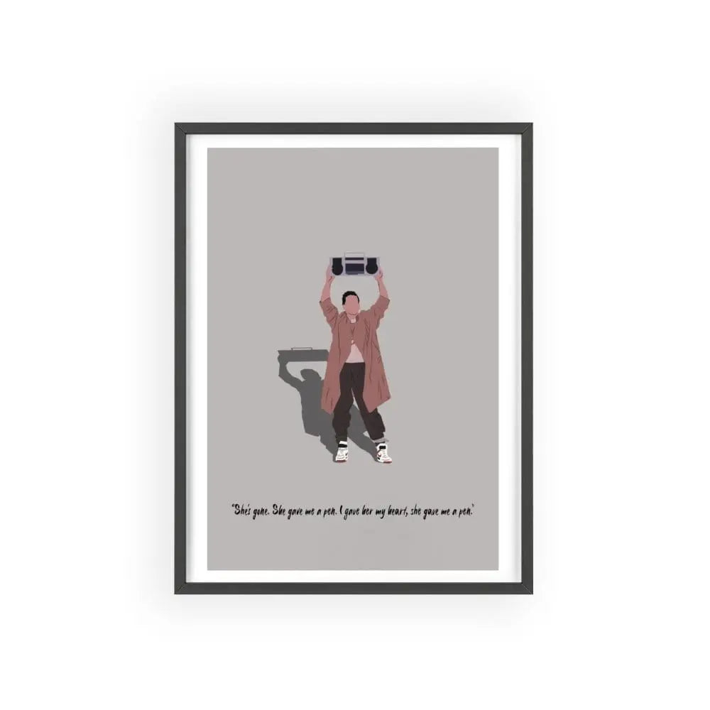 Movie Poster Say Anything Movie Poster Illustration – Iconic 80s Romance Art Print Poster Kingz