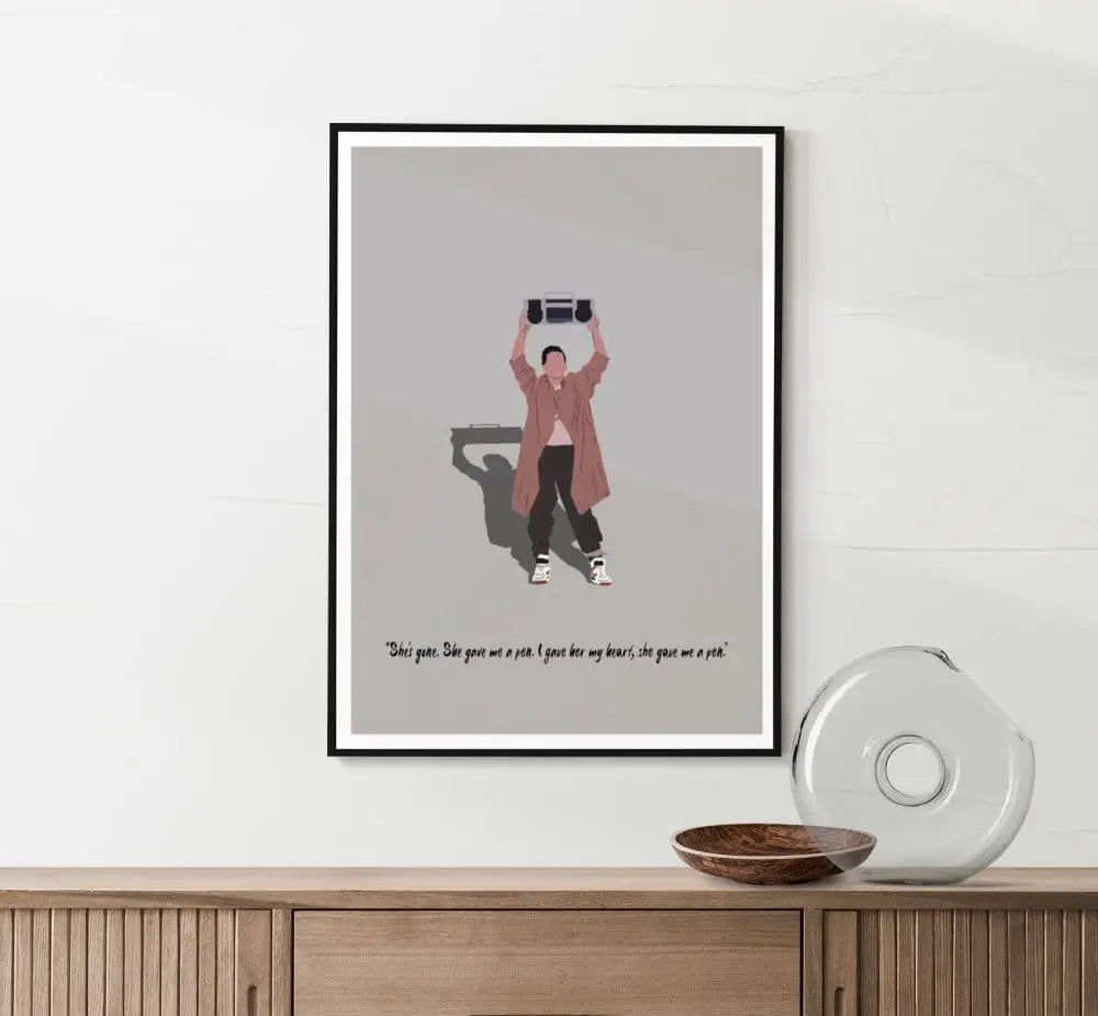 Movie Poster Say Anything Movie Poster Illustration – Iconic 80s Romance Art Print Poster Kingz