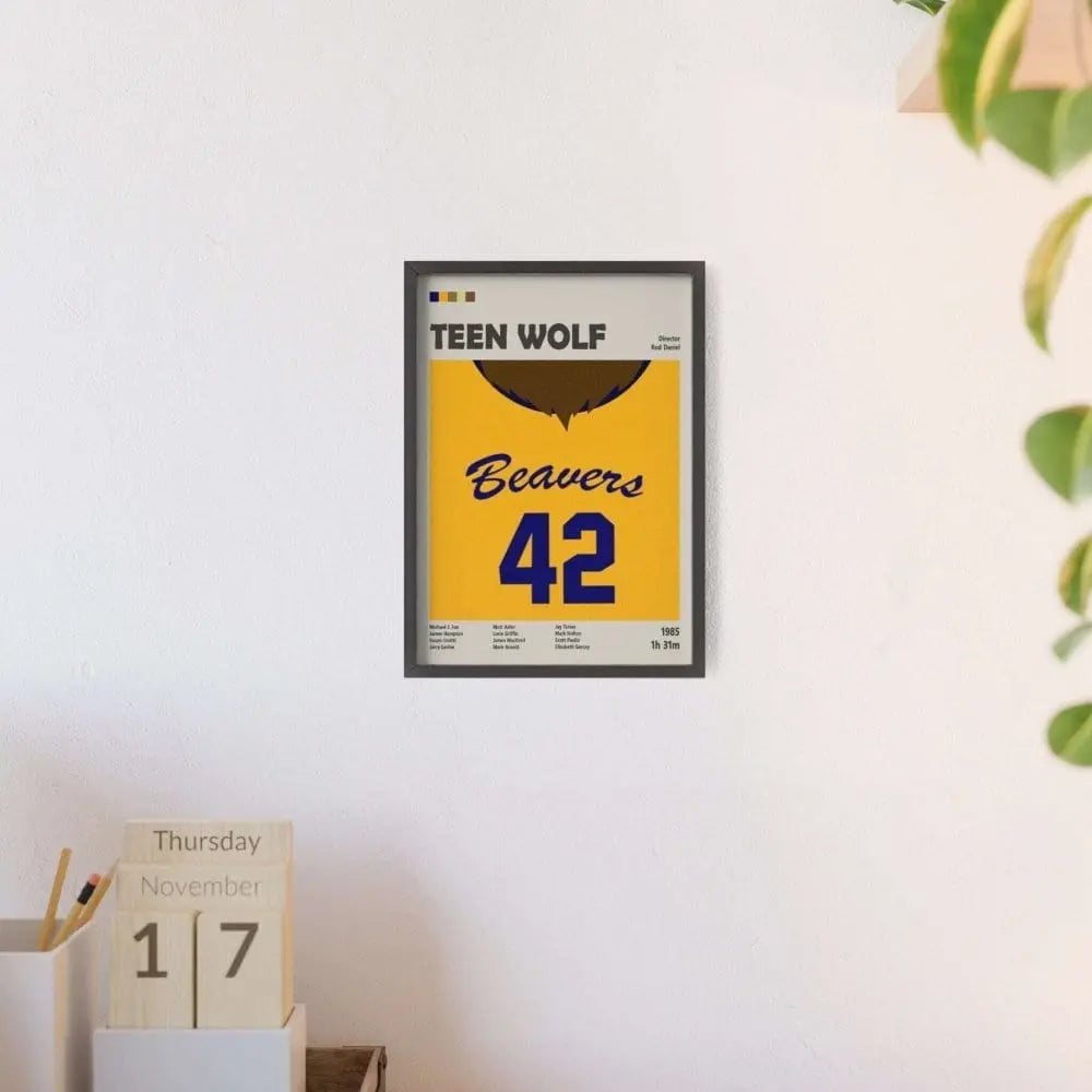 Movie Poster Teen Wolf 1985 Movie Poster – 80s Classic Comedy Horror Art Print Poster Kingz