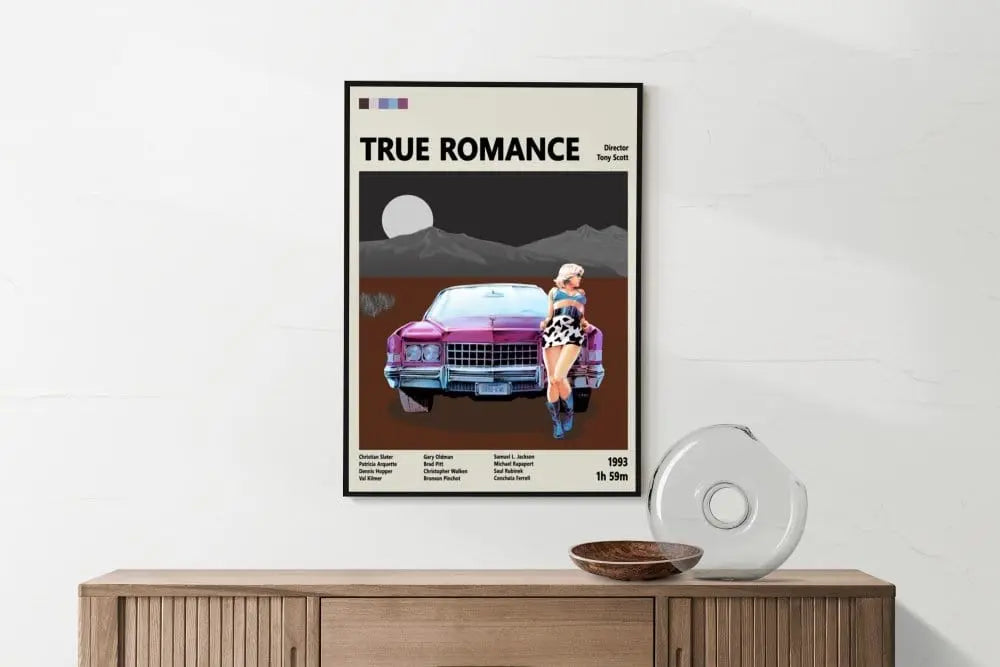 Movie Poster True Romance 1993 Movie Poster – Quentin Tarantino’s Classic Crime Romance Art Print Poster Kingz