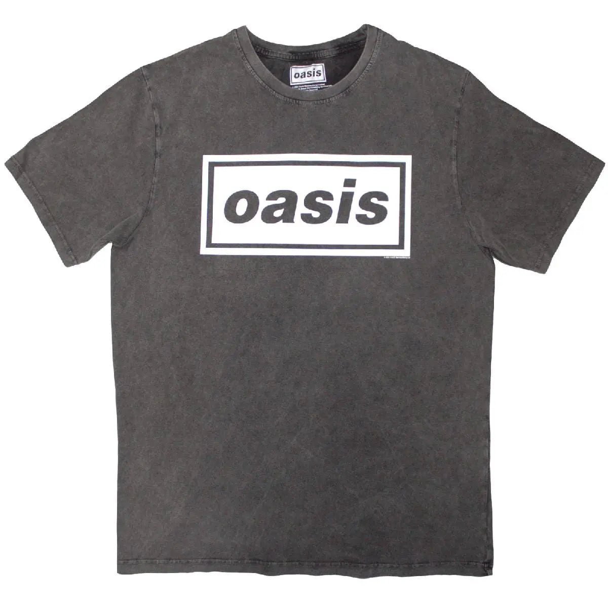Oasis Decca Logo Stone Wash T-Shirt – Charcoal Grey (Limited Edition) (Official Merchandise) Poster Kingz