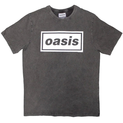 Oasis Decca Logo Stone Wash T-Shirt – Charcoal Grey (Limited Edition) (Official Merchandise) Poster Kingz