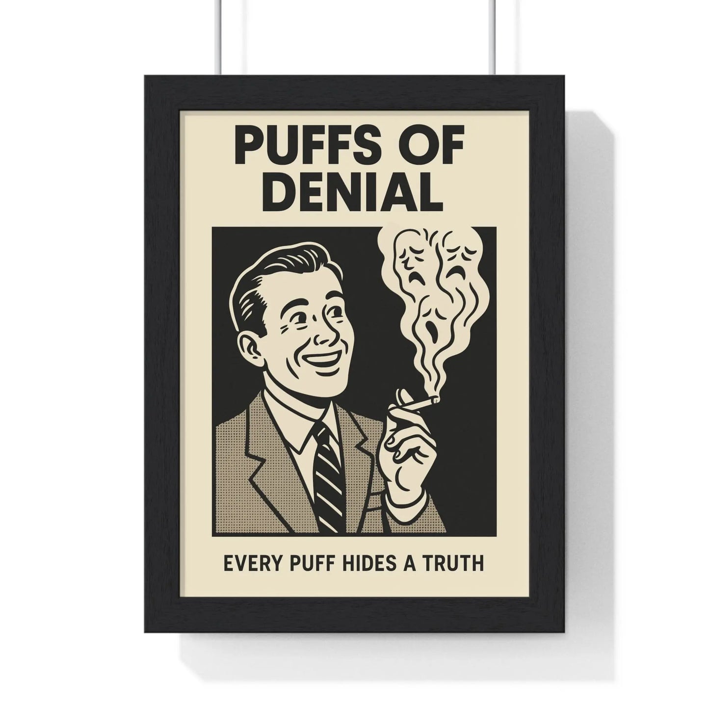 Puffs of Denial Poster – Retro Comic Style Parody Wall Art Print Poster Kingz