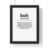 Quote Poster Family Definition Poster Wall Art Poster Kingz