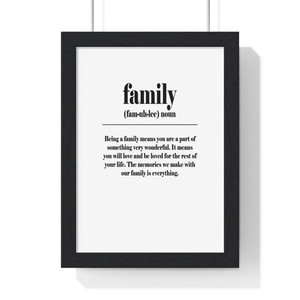 Quote Poster Family Definition Poster Wall Art Poster Kingz