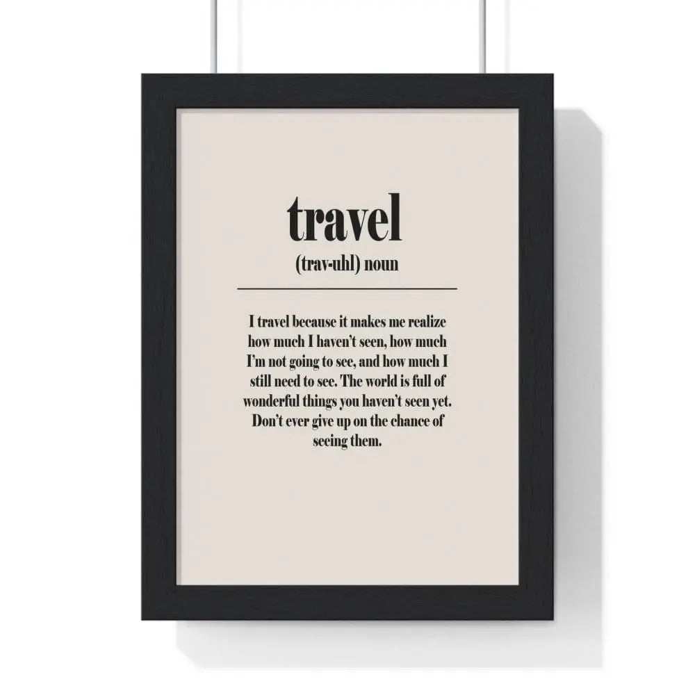 Quote Poster Travel Definition Poster Wall Art Poster Kingz