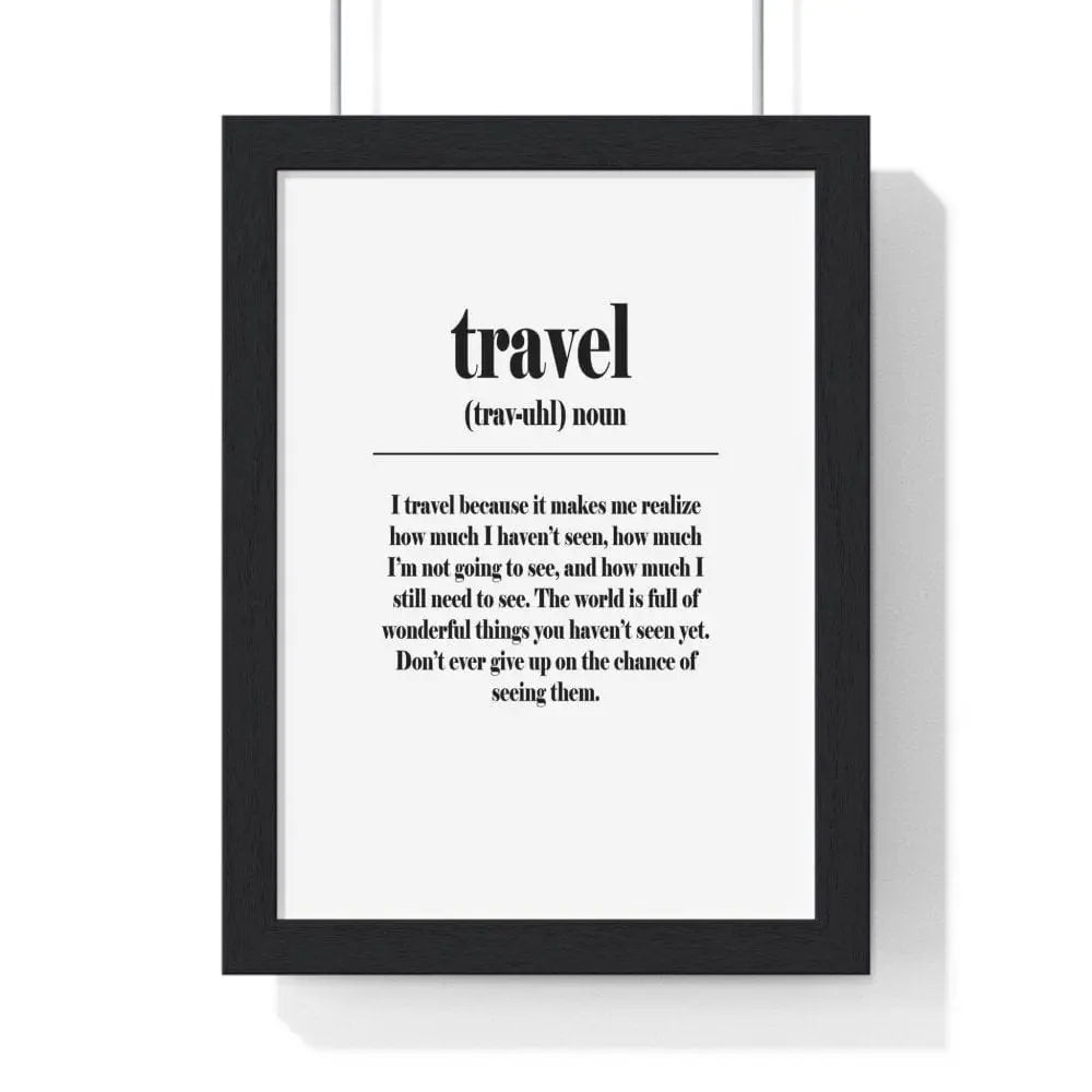 Quote Poster Travel Definition Poster Wall Art Poster Kingz