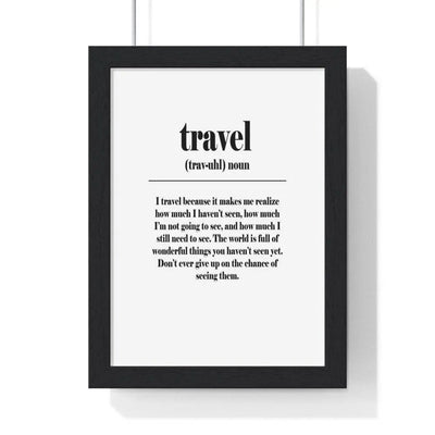 Quote Poster Travel Definition Poster Wall Art Poster Kingz