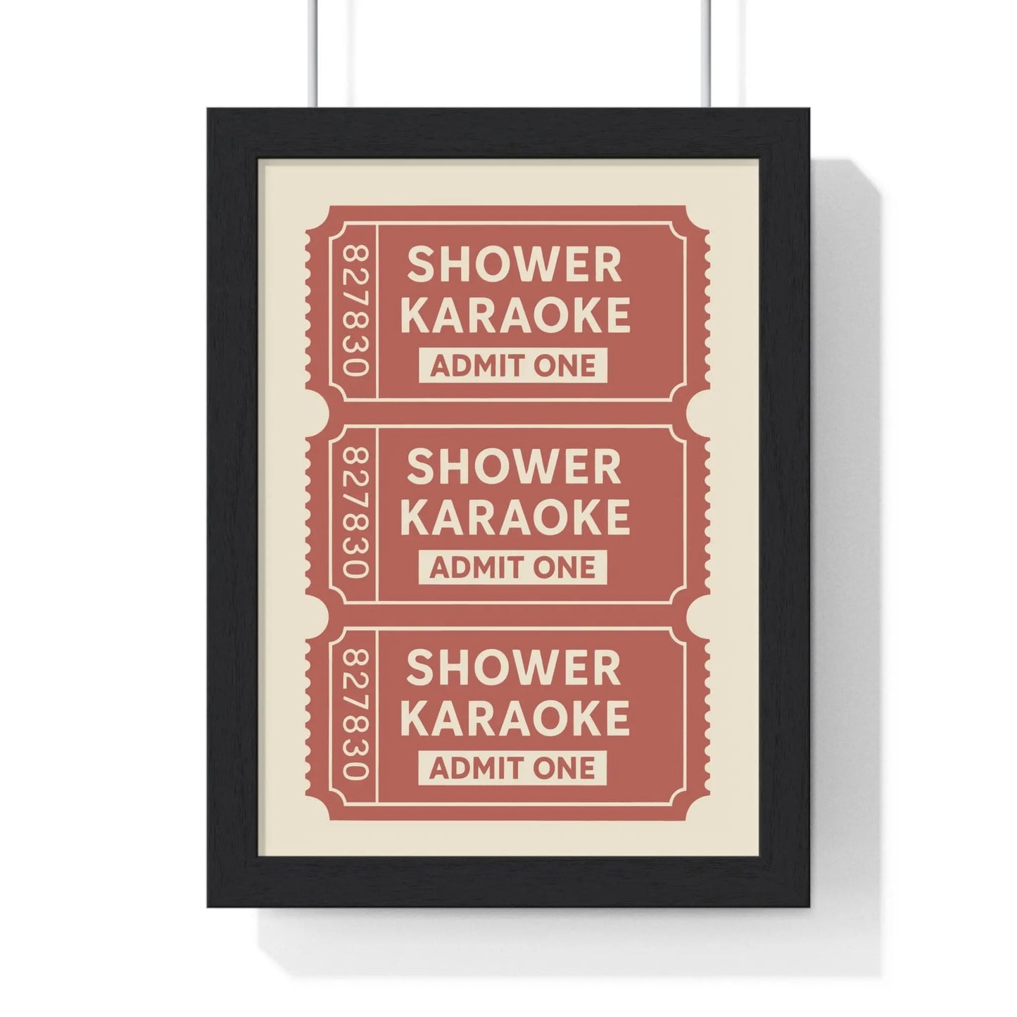 Shower Karaoke Poster | Admit One Ticket Bathroom Print Poster Kingz