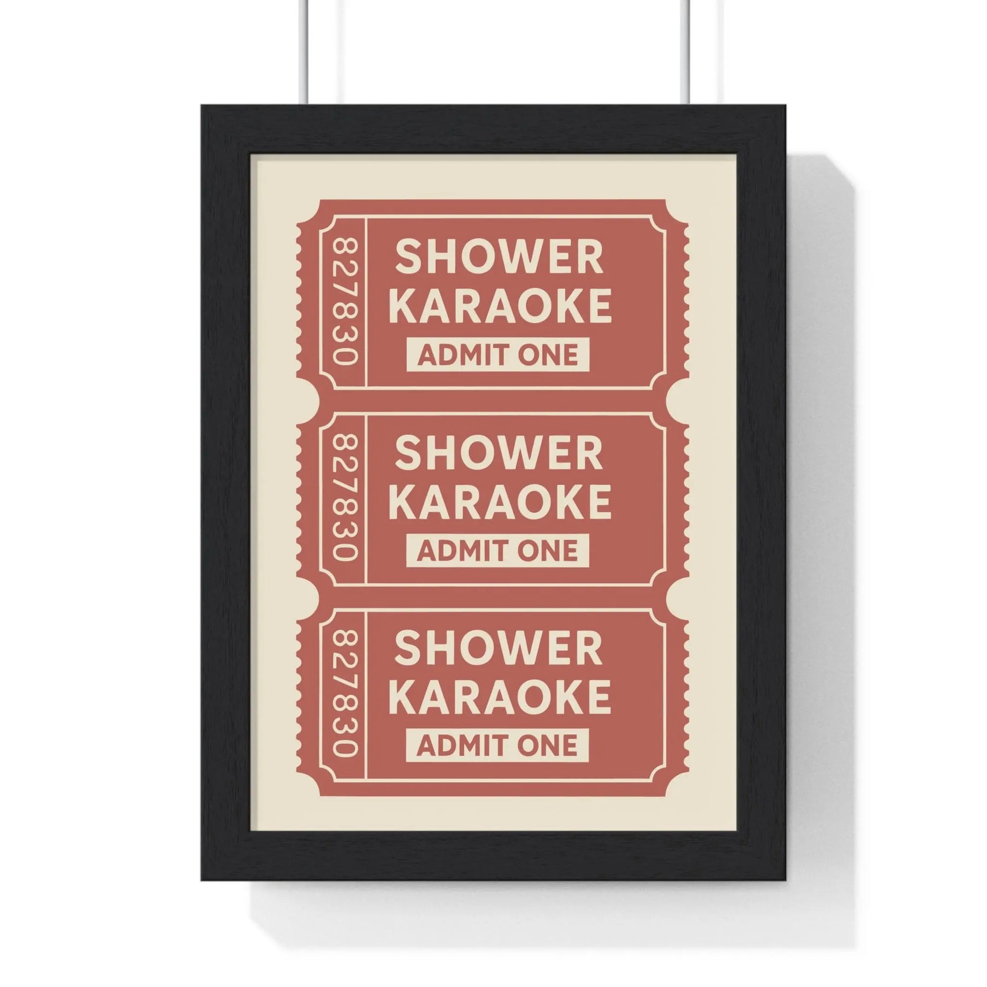 Shower Karaoke Poster | Admit One Ticket Bathroom Print Poster Kingz