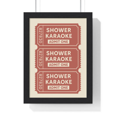 Shower Karaoke Poster | Admit One Ticket Bathroom Print Poster Kingz
