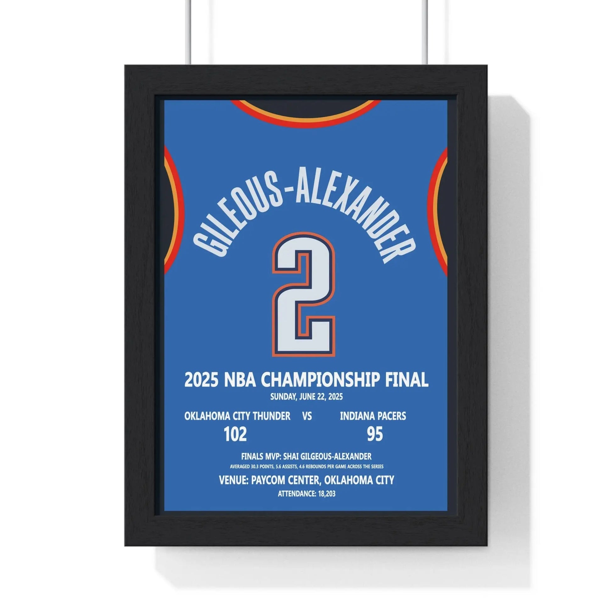 Soccer Poster 2025 NBA Championship Final poster Oklahoma City Thunder vs Indiana Pacers Print Poster Kingz