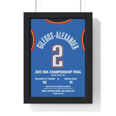 Soccer Poster 2025 NBA Championship Final poster Oklahoma City Thunder vs Indiana Pacers Print Poster Kingz