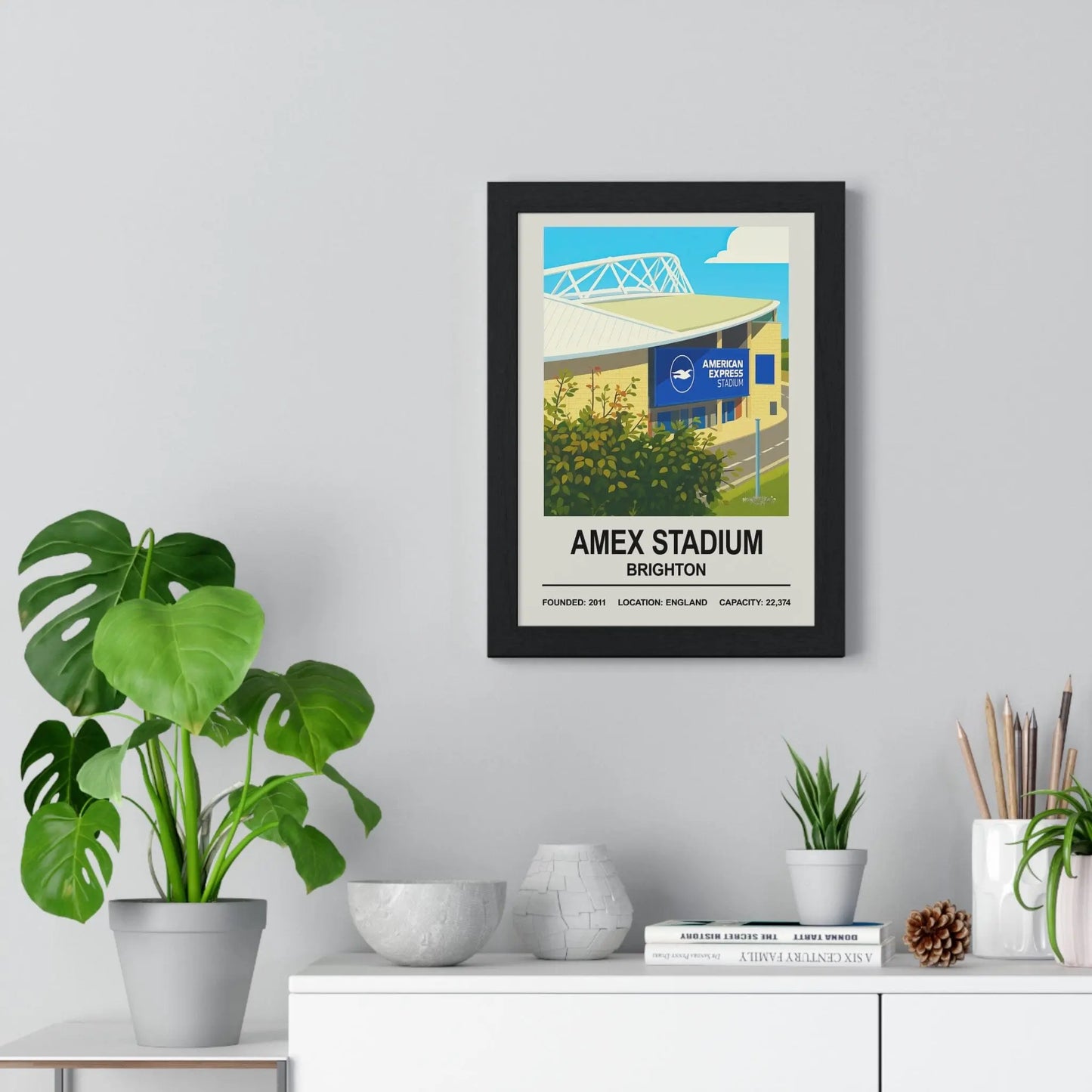 Soccer Poster Amex Stadium Poster – Brighton Stadium Wall Art Poster Kingz