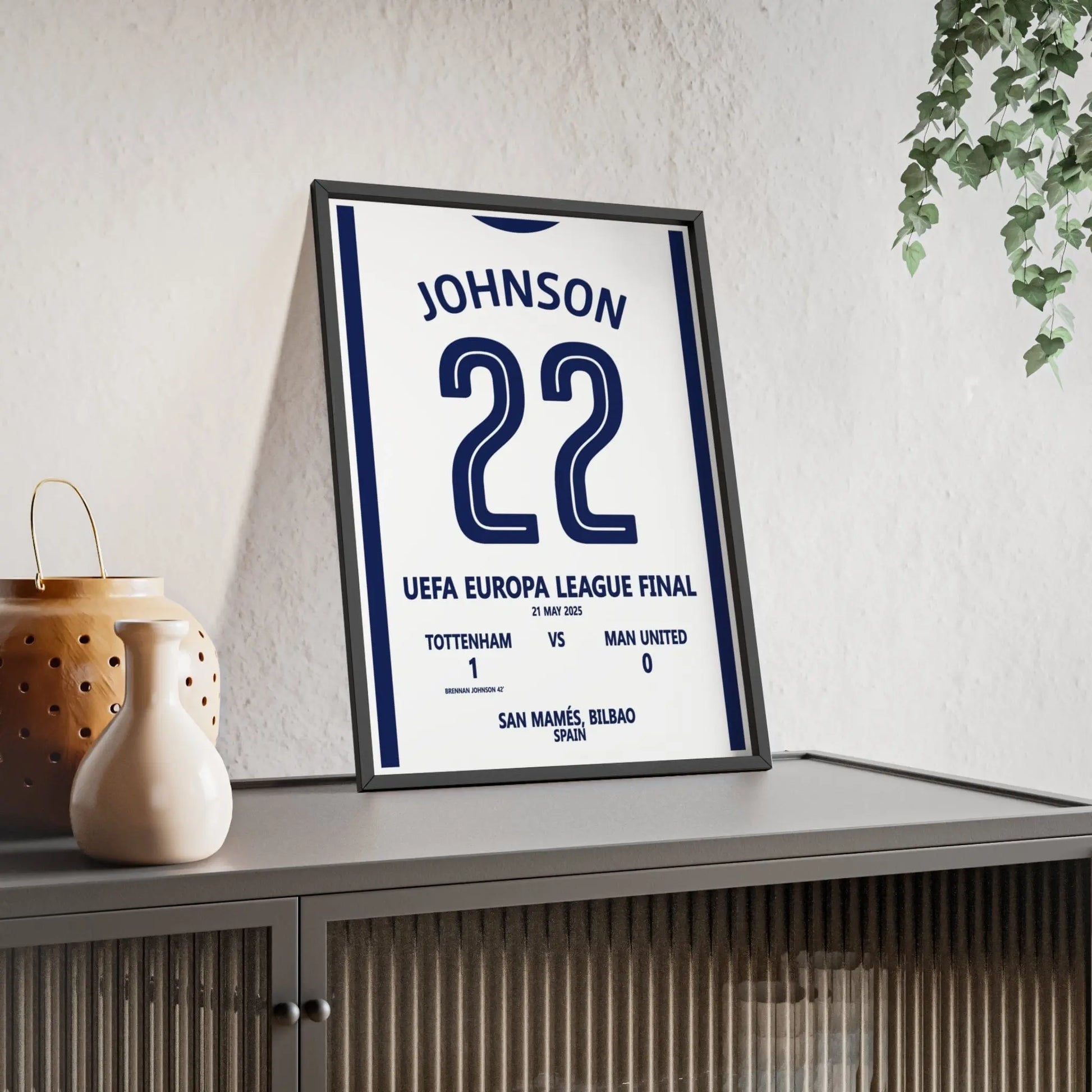 Soccer Poster Bilbao 2025 Final Print – Inspired by Johnson #22 Final Print | Wall Art Print Tottenham Poster Kingz
