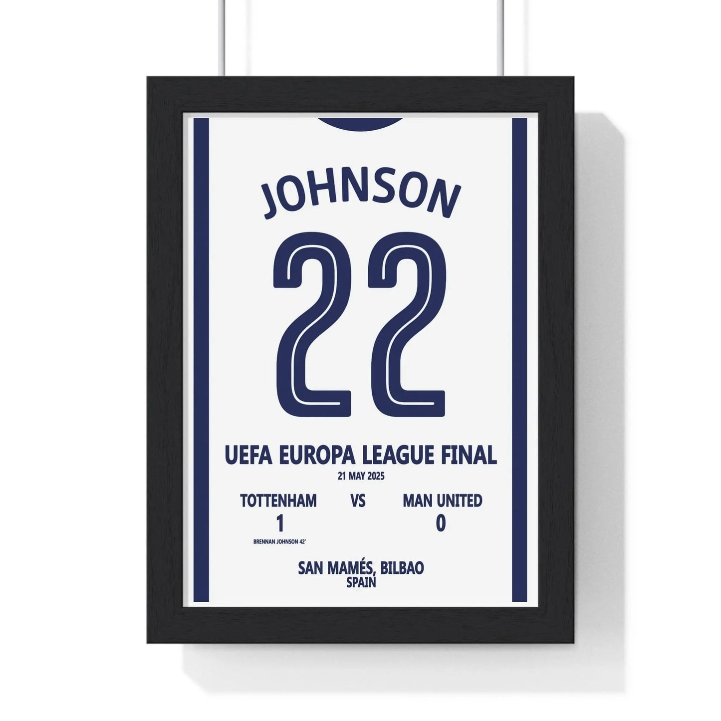 Soccer Poster Bilbao 2025 Final Print – Inspired by Johnson #22 Final Print | Wall Art Print Tottenham Poster Kingz
