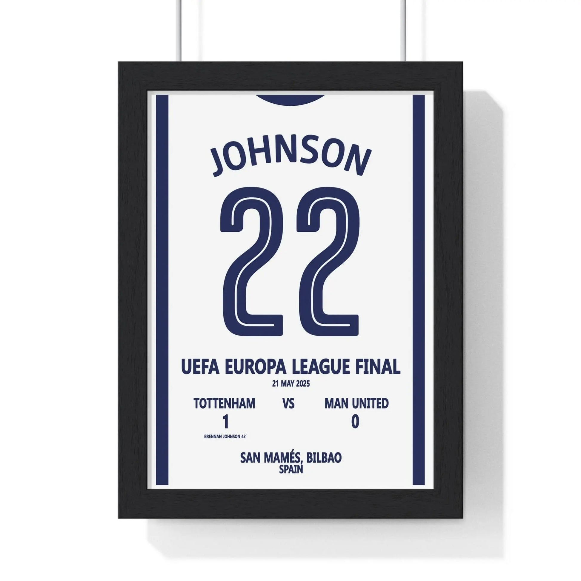 Soccer Poster Bilbao 2025 Final Print – Inspired by Johnson #22 Final Print | Wall Art Print Tottenham Poster Kingz