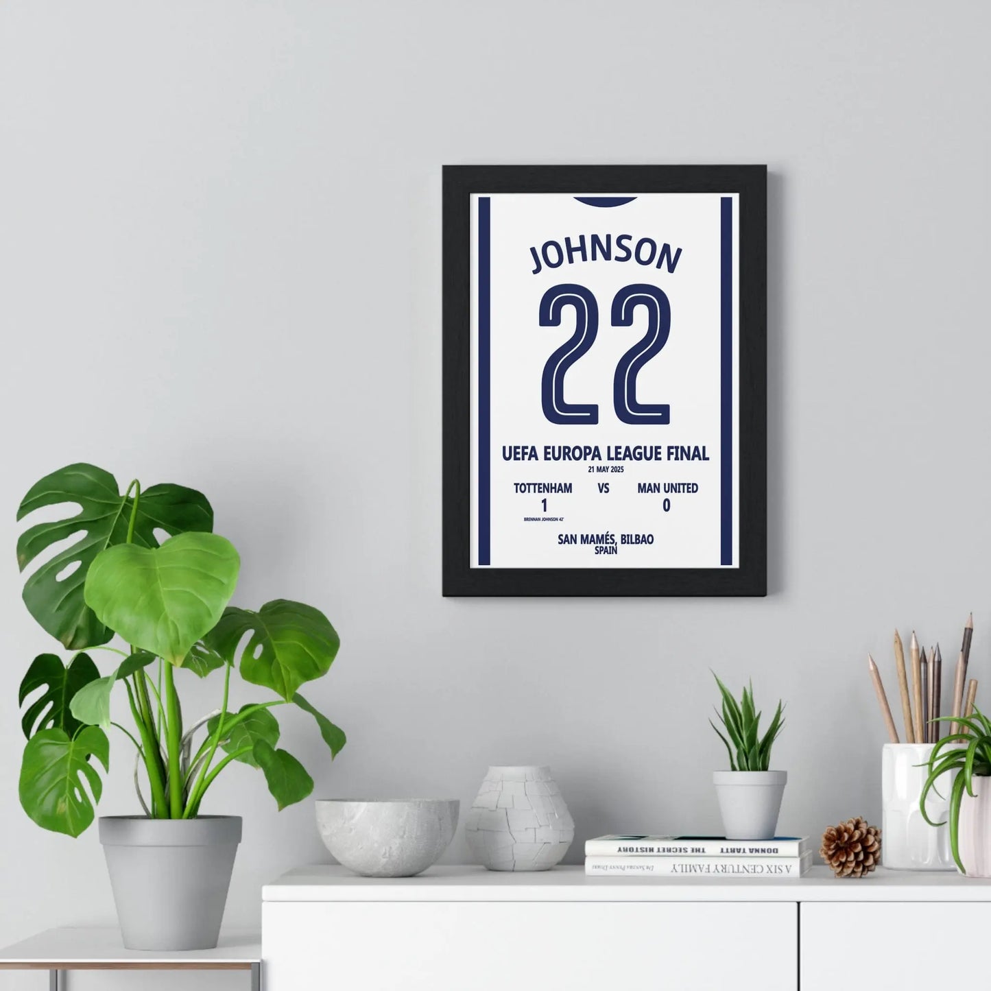Soccer Poster Bilbao 2025 Final Print – Inspired by Johnson #22 Final Print | Wall Art Print Tottenham Poster Kingz
