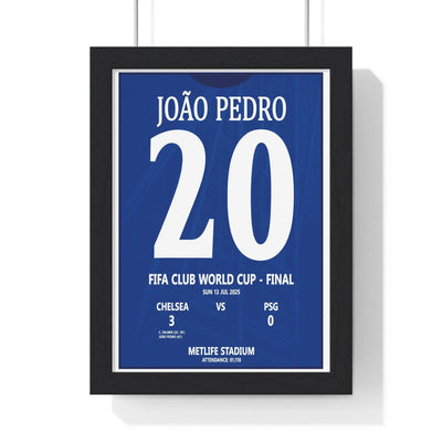 Soccer Poster Chelsea v PSG Poster – Club World Cup Final 2025 | João Pedro No.20 Football Wall Art Poster Kingz