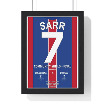 Soccer Poster Crystal Palace v Liverpool Poster – Community Shield Final 2025 | Sarr No.7 Football Wall Art Poster Kingz